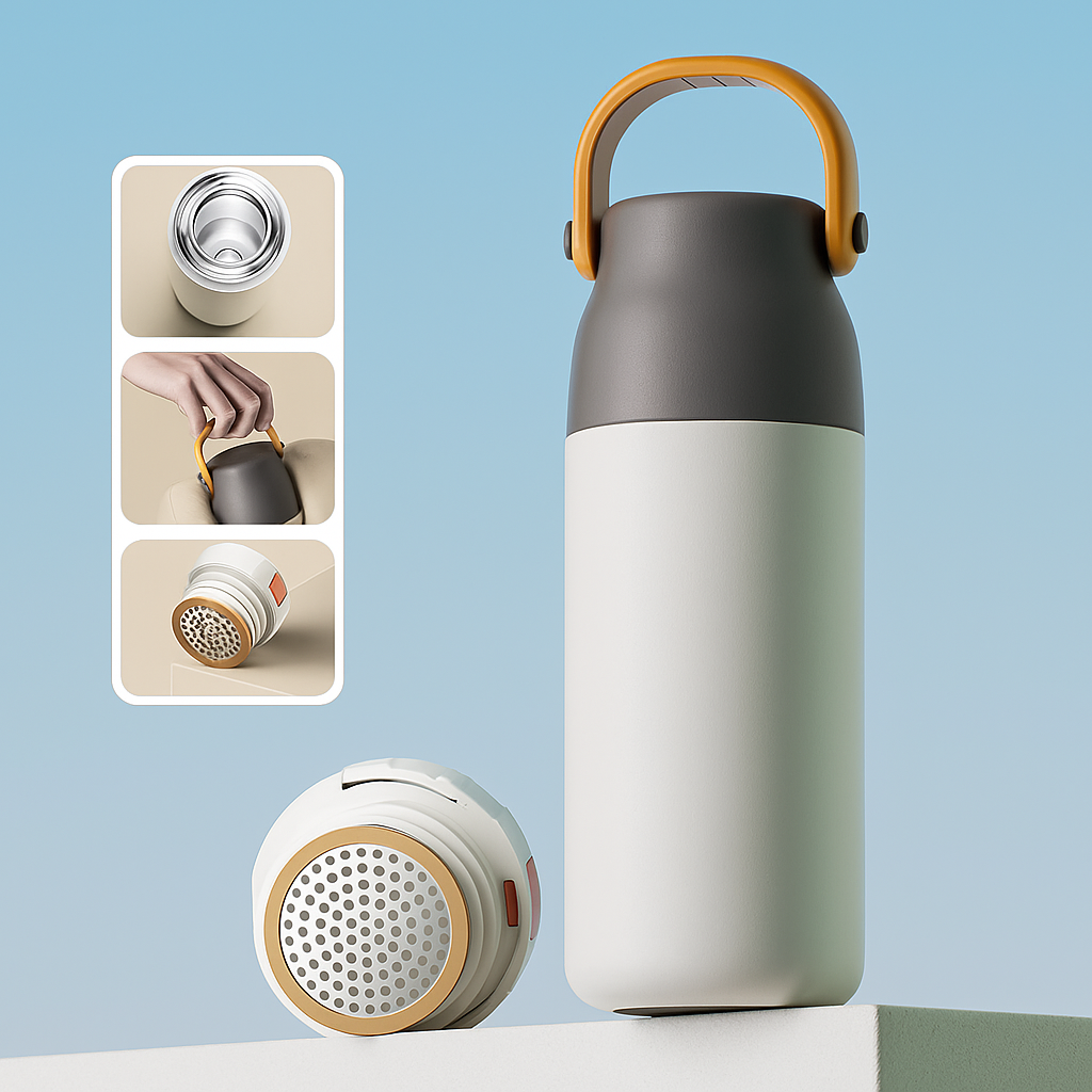 Klyma 500ml Smart Thermal Bottle – Minimalist 316 Steel Flask for Hot & Cold Drinks Anywhere